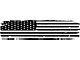 Full Rear Glass Tattered Flag Decal; Matte Black (07-24 Tundra w/ Power Sliding Rear Window)