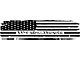 Full Rear Glass Tattered We The People Flag Decal; Matte Black (07-24 Tundra w/ Power Sliding Rear Window)