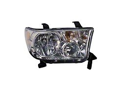 CAPA Replacement Halogen Headlight; Chrome Housing; Clear Lens; Passenger Side (09-13 Tundra)