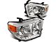 Factory Style Headights with Amber Corner Lights; Chrome Housing; Clear Lens (14-17 Tundra)