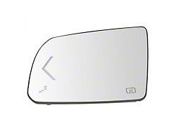 Heated Turn Signal Blind Spot Detection Mirror Glass; Driver Side (14-18 Tundra)