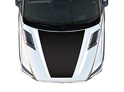 Hood Graphic; Matte Black with White Outline (22-24 Tundra)