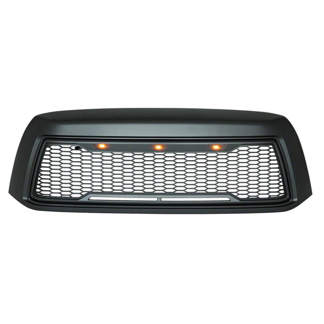 Tundra Impulse Upper Replacement Grille with Amber LED Lights; Matte ...