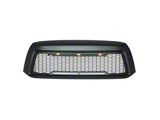 Impulse Upper Replacement Grille with Amber LED Lights; Matte Black (10-13 Tundra)