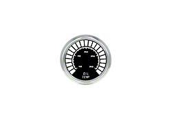 LED Analog Bargraph Oil Temperature Gauge; 2-1/16-Inch; White; 140-340 Degrees (Universal; Some Adaptation May Be Required)