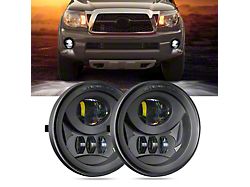 LED Fog Lights; Black Housing (07-13 Tundra)