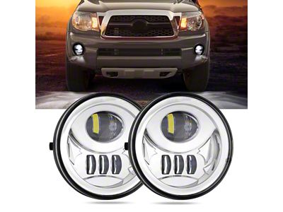 LED Fog Lights; Chrome Housing (07-13 Tundra)