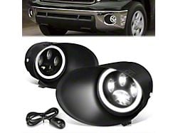 LED Halo Projector Fog Lights with Switch; Clear (07-13 Tundra)