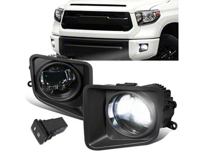 LED Projector Fog Lights with Switch; Clear (14-21 Tundra)