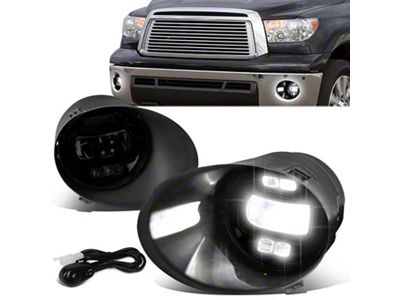 LED Projector Fog Lights with Switch; Smoked (07-13 Tundra)