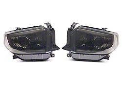 LED Projector Style Headlights; Chrome Housing; Smoked Lens (14-21 Tundra w/ Factory Halogen Headlights)