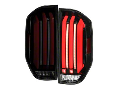 LED Tail Lights; Gloss Black Housing; Smoked Lens (14-21 Tundra)