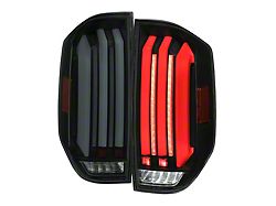 LED Tail Lights; Matte Black Housing; Smoked Lens (14-21 Tundra)