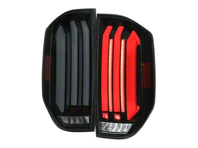 LED Tail Lights; Matte Black Housing; Smoked Lens (14-21 Tundra)