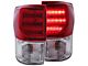 LED Tail Lights; Chrome Housing; Red/Clear Lens (07-13 Tundra)