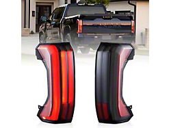 LED Tail Lights; Red Housing; Clear Lens (22-25 Tundra)