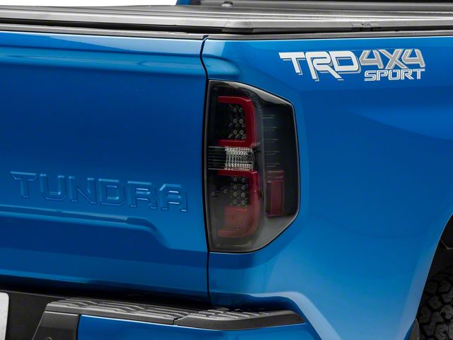 LED Tail Lights; Black Housing; Smoked Lens (14-21 Tundra)