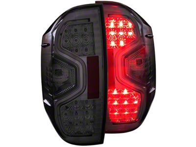 LED Tail Lights; Chrome Housing; Smoked Lens (14-21 Tundra)