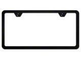 2-Hole Slimline License Plate Frame; Black Powder-Coated Stainless (Universal; Some Adaptation May Be Required)