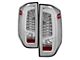 Light Bar LED Tail Lights; Chrome Housing; Clear Lens (14-21 Tundra)