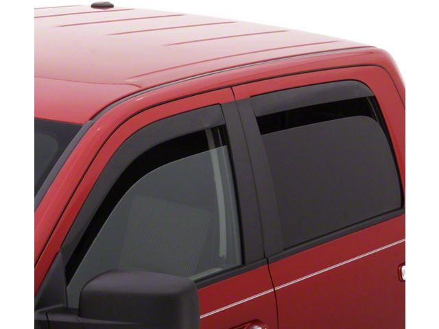 Low Profile Ventvisor Window Deflectors; Front and Rear; Dark Smoke (07-21 Tundra CrewMax)