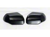 Chrome Delete Mirror Covers; Gloss Black (22-24 Tundra)