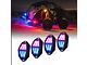 Multi-Color LED RGB Rock Lights; 4-Pieces (Universal; Some Adaptation May Be Required)