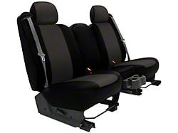 Neosupreme Custom 1st Row Bucket Seat Covers; Charcoal/Black (22-25 Tundra)