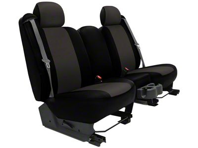 Neosupreme Custom 1st Row Bucket Seat Covers; Charcoal/Black (22-25 Tundra)