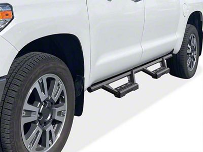 Octagon Tube Drop Style Nerf Side Step Bars; Black (07-21 Tundra CrewMax)