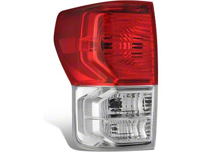 OE Style Tail Light; Chrome Housing; Red/Clear Lens; Driver Side (10-13 Tundra)