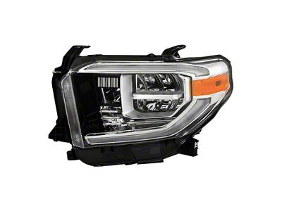 OEM Style Headlight; Chrome Housing; Clear Lens; Driver Side (18-20 Tundra w/ Factory LED Headlights)