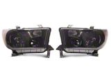 OEM Style Headlights; Black Housing; Smoked Lens (07-13 Tundra w/o Headlight Washer)