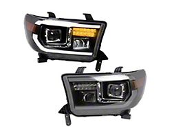 Performance Headlights; Black Housing; Clear Lens (07-13 Tundra w/o Level Adjuster)