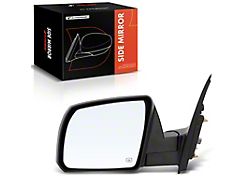 Power Heated Manual Folding Mirror; Driver Side; Black (07-13 Tundra w/ Cold Climate Package)