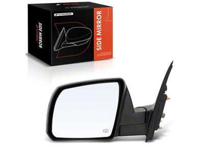 Power Heated Manual Folding Mirror; Driver Side; Black (07-13 Tundra w/ Cold Climate Package)