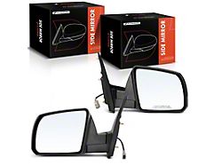 Power Heated Manual Folding Mirrors; Black (07-13 Tundra w/ Cold Climate Package)