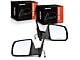 Power Heated Manual Folding Mirrors; Black (07-13 Tundra w/ Cold Climate Package)