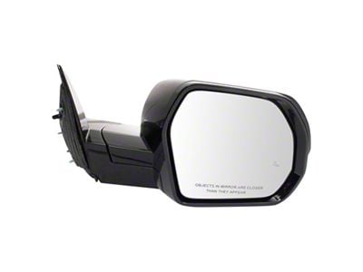 Powered Heated Mirrors with Blind Spot; Black (2022 Tundra)