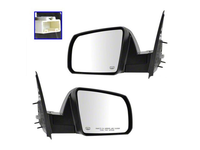 Powered Heated Mirrors; Textured Black (14-15 Tundra)