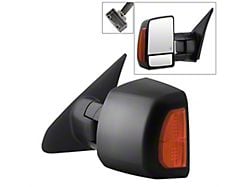 Powered Heated Telescoping Mirror with Amber LED Turn Signal; Driver Side (07-14 Tundra)