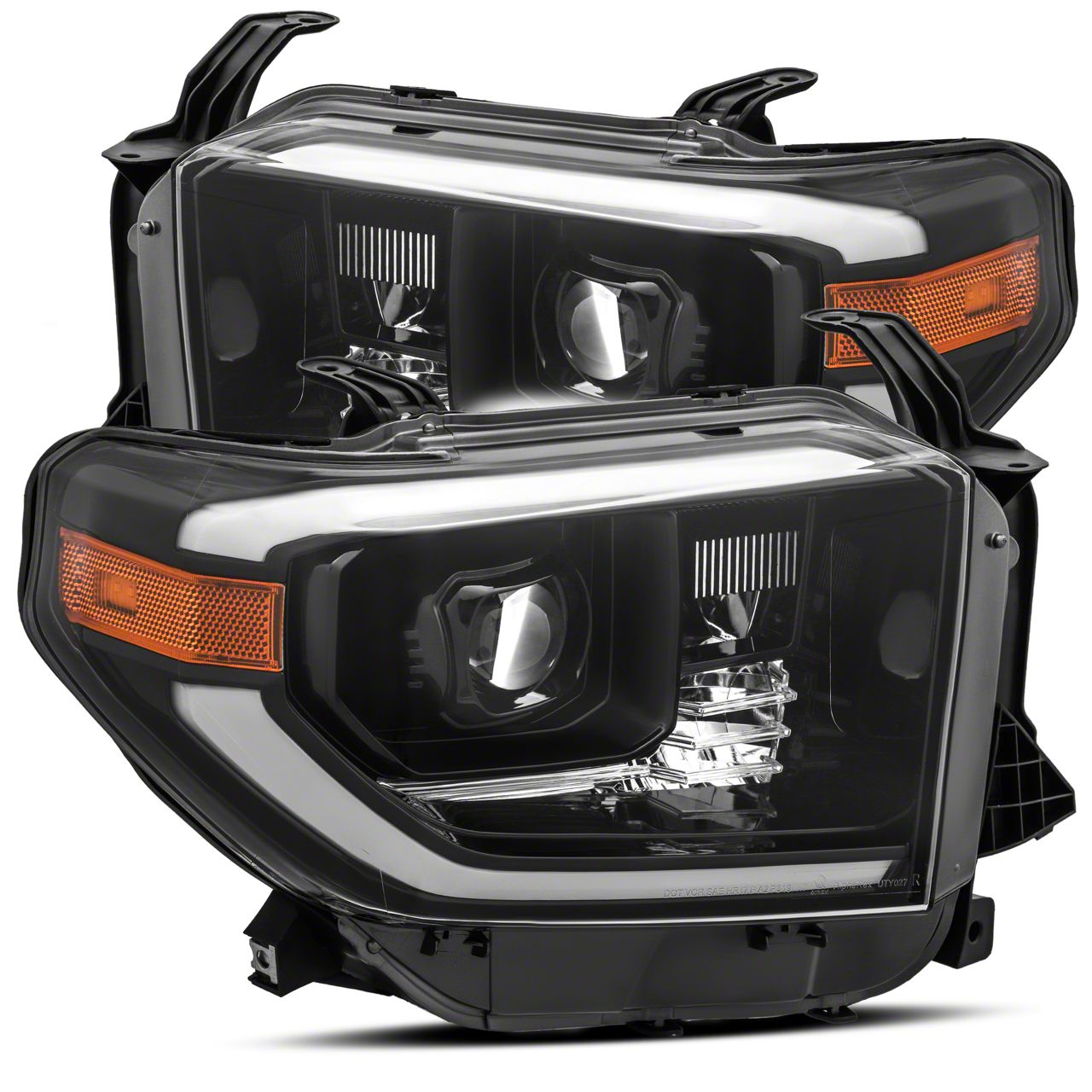 Tundra PRO-Series Projector Headlights; Alpha Black Housing; Clear Lens ...