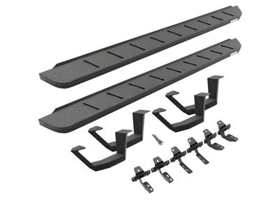 Go Rhino RB10 Running Boards with Drop Steps; Protective Bedliner Coating (22-24 Tundra CrewMax)