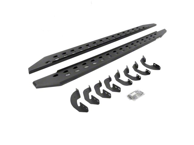 Go Rhino RB20 Slim Running Boards; Textured Black (22-24 Tundra Double Cab)