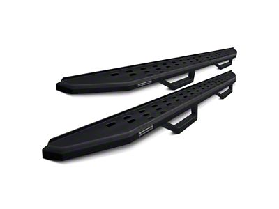 Go Rhino RB20 Running Boards with Drop Steps; Protective Bedliner Coating (22-24 Tundra Double Cab)