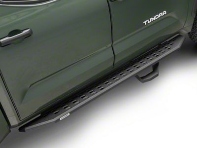 Go Rhino RB20 Running Boards with Drop Steps; Protective Bedliner Coating (22-24 Tundra CrewMax)