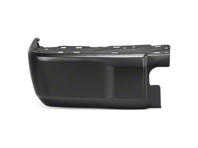 Rear Bumper End Cap without Backup Sensor Holes; Driver Side; Black (14-21 Tundra)