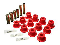 Rear Leaf Spring Bushings; Red (07-21 Tundra)