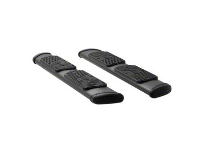 Regal 7-Inch Oval Side Step Bars; Textured Black (07-21 Tundra Double Cab)