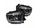 Renegade Series Sequential LED DRL Headlights; Black Housing; Clear Lens (14-21 Tundra w/ Factory Halogen Headlights)